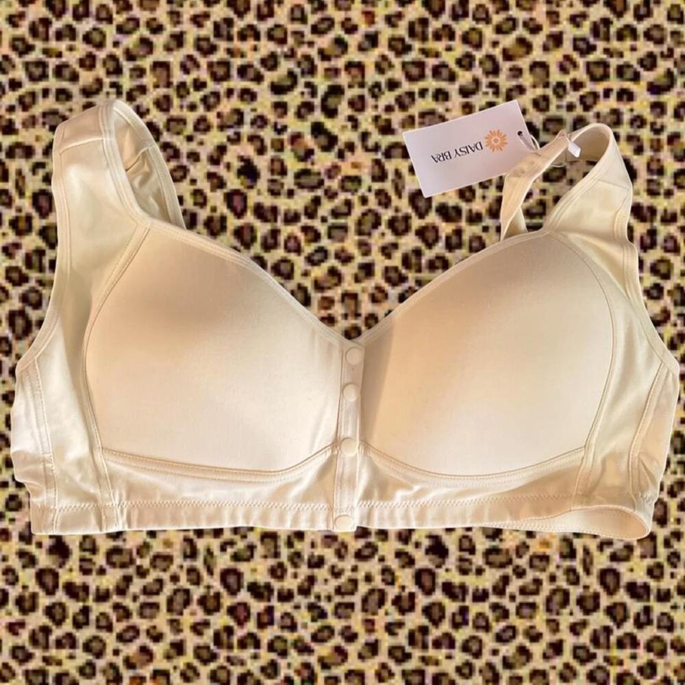 Daisy bra padded cream bra 3x+